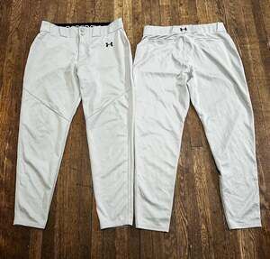 Set of 2 Under Armour Mens Utility Relaxed Baseball Pants Grey XL